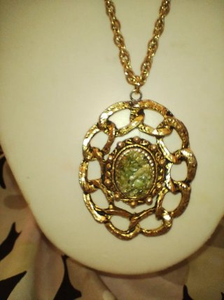 Collana vintage donna oro con pendente