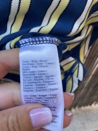 Vestido Lacoste Rayas Azul y Amarillo