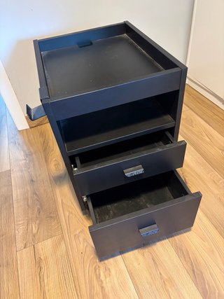 Cajonera UPPSPEL Negra con Ruedas