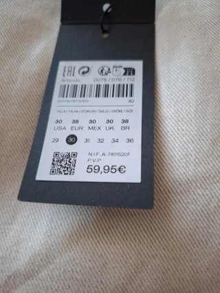 Pantalón Massimo Dutti Beige .Talla 38