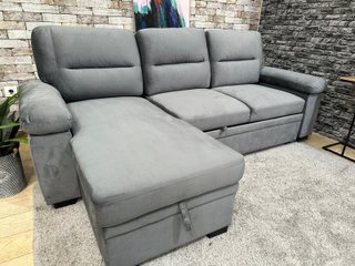Sofá cama modular gris