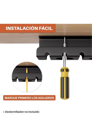 Organizador Cables Escritorio Acero (Set 2)
