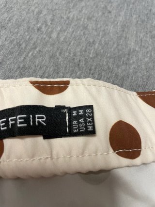 Falda pantalón lunares beige y marrón