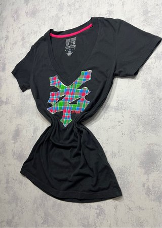 Zoo York Camiseta Negra Logo Tartán