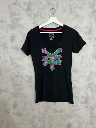Zoo York Camiseta Negra Logo Tartán