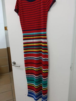 Vestido Desigual Rayas Talla M tacón o sandalias