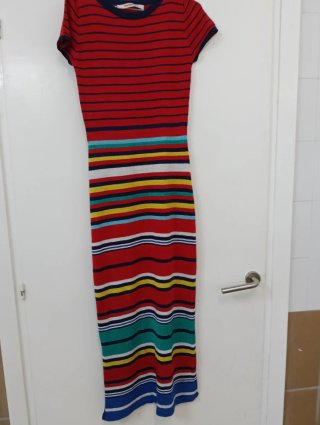 Vestido Desigual Rayas Talla M tacón o sandalias