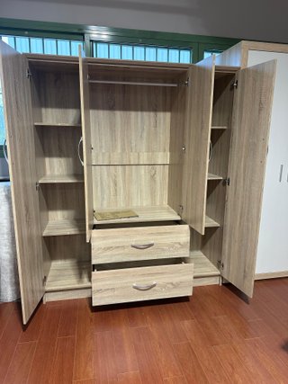 Armario 4 puertas madera con espejos