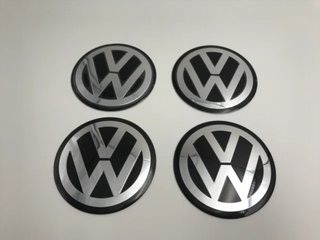 PEGATINA DE CENTRO RUEDA VW NEGRO 70MM m_257