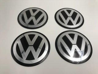 PEGATINA DE CENTRO RUEDA VW NEGRO 70MM m_257