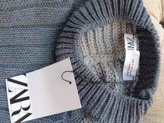 Jersey Zara espalda abierta gris