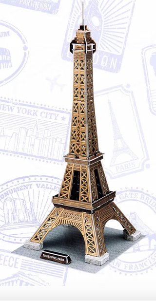 Puzzle 3D Torre Eiffel CubicFun 39 piezas
