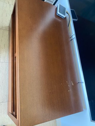 Mesa auxiliar de madera con cajón