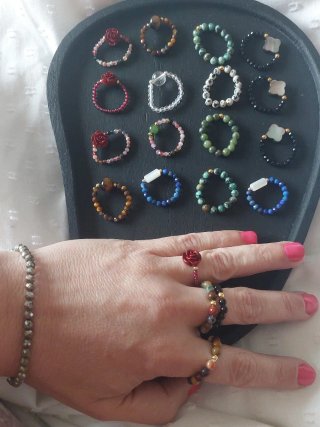 Anillos minerales 100% naturales y ajustables