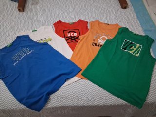 Lote de 5 Camisetas Verano Benetton Talla XL