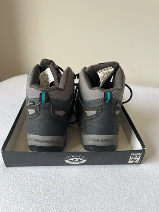 Botas de montaña unisex grises y turquesa