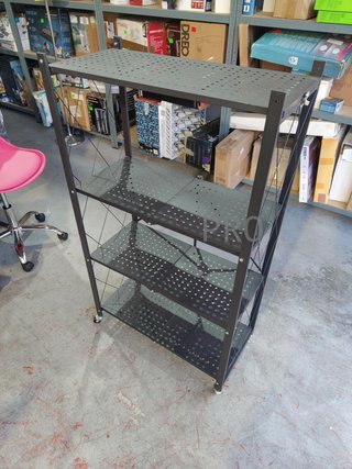 Scaffale pieghevole in metallo con ruote - Organize