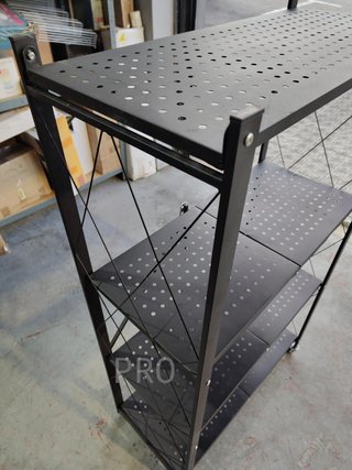 Scaffale pieghevole in metallo con ruote - Organize