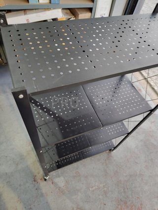 Scaffale pieghevole in metallo con ruote - Organize