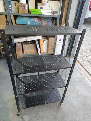 Scaffale pieghevole in metallo con ruote - Organize