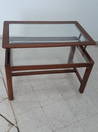 Mesa de centro madera y cristal