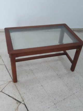 Mesa de centro madera y cristal