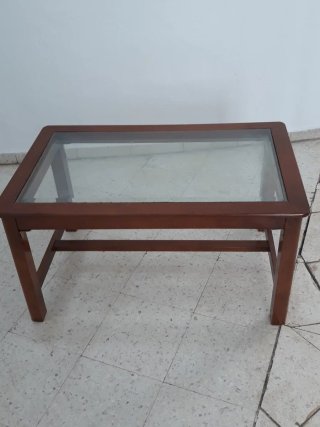 Mesa de centro madera y cristal