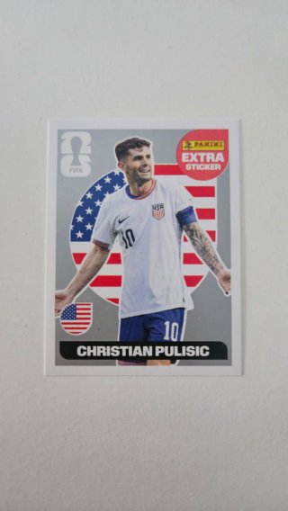 Cromo Pulisic Extra Sticker Plata Mundial 2026
