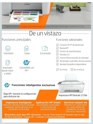 Impresora HP DeskJet 2720e Multifunción WiFi