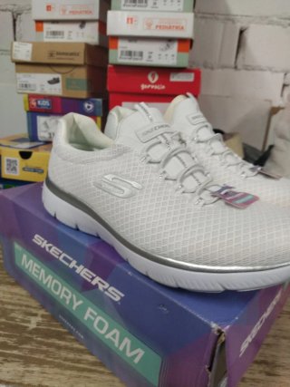 Zapatillas Skechers Mujer Blancas Talla 38