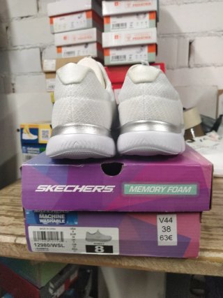 Zapatillas Skechers Mujer Blancas Talla 38