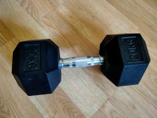 Mancuerna 20 Kg Hexagonal Negra