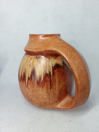 Vaso Ceramica Marrone e Verde