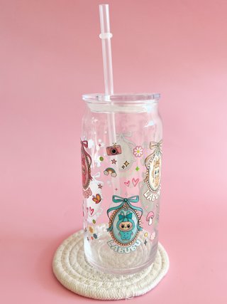 Vaso cristal diseño Labubu