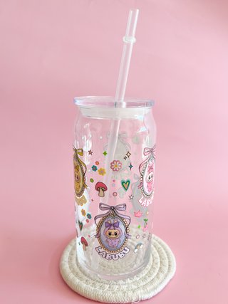 Vaso cristal diseño Labubu