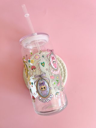 Vaso cristal diseño Labubu