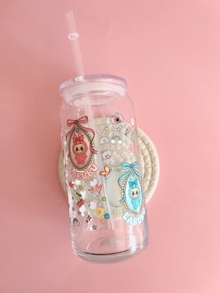 Vaso cristal diseño Labubu