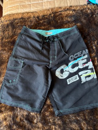 Bermuda bañador negro y turquesa