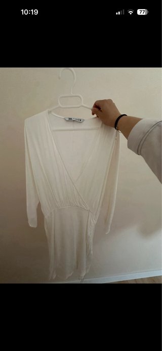 Vestido Zara blanco talla S