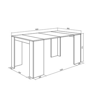 Mesa Consola Extensible varios colores 160cm