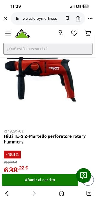 Taladro percutor Hilti TE-S 2