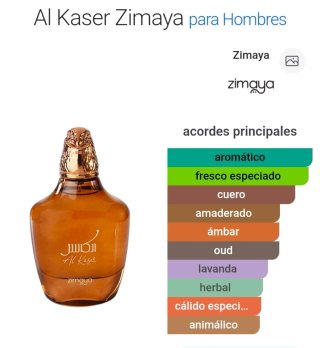 Perfume Al Kaser Zimaya Marrón Dorado