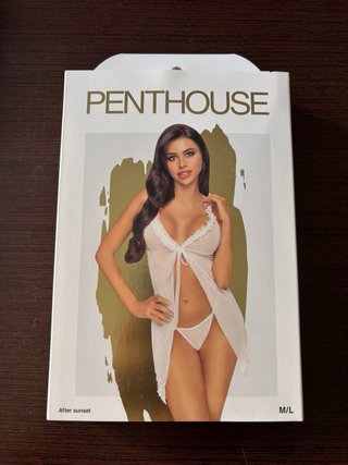 Conjunto lenceria Penthouse Negro/Blanco