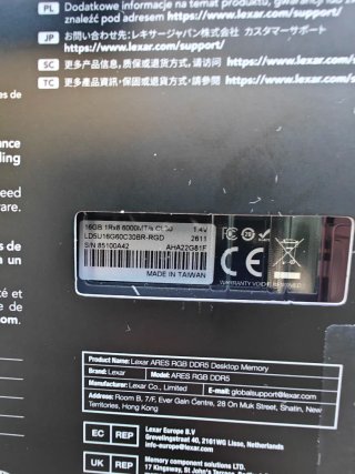 Lexar ARES DDR5 32GB 6000MHz RGB
