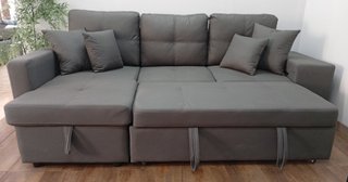 SOFÁ CAMA CHAISElONG, POUFS, ARCON, CLAIRE. OFERTA