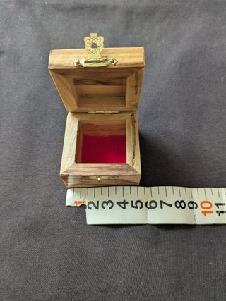 Scatolina Legno Souvenir Bethlehem 5x5cm