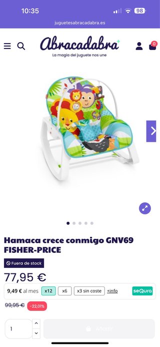 Hamaca Fisher-Price para bebé s