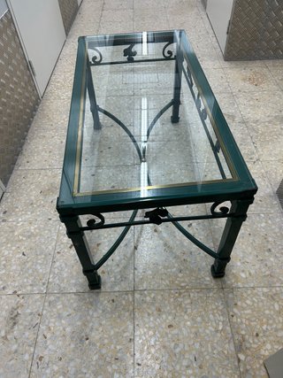 Mesa forja cristal verde