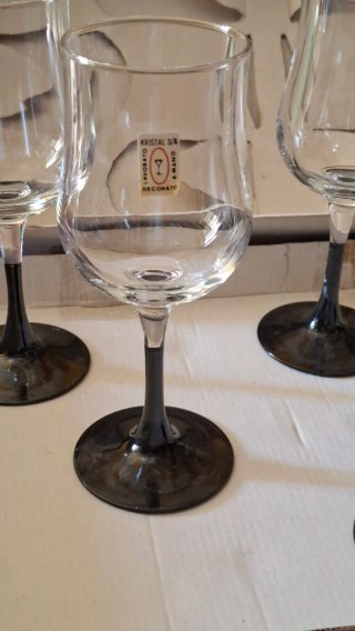 6 Bicchieri Vino Spumante Kristal Linea 3A.Vintage