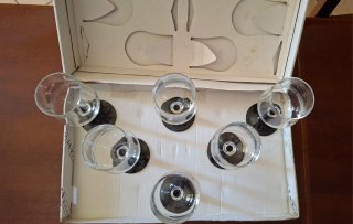 6 Bicchieri Vino Spumante Kristal Linea 3A.Vintage